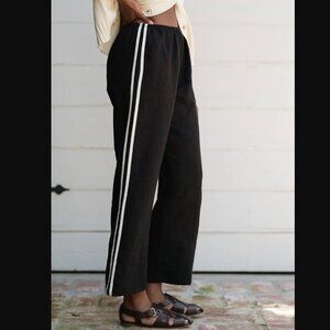 Donni The Linen Crop Stripe Pant - Size Small - NWT